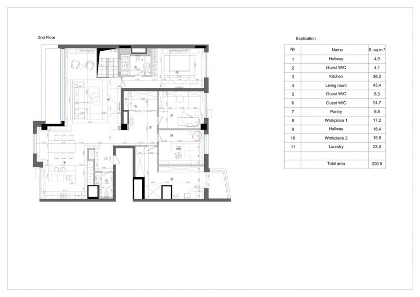 A Spacious Apartment with Natural Materials and Soft Accents in Warsaw, Poland by 33bY Architecture (43)